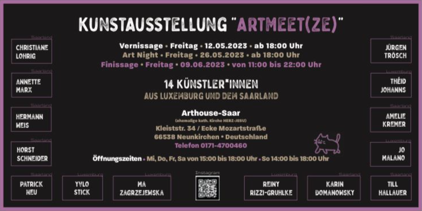 Ausstellungsflyer Artmeet(ze)